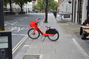 Dockless Bicycles on Tavistock Place, Bloomsbury